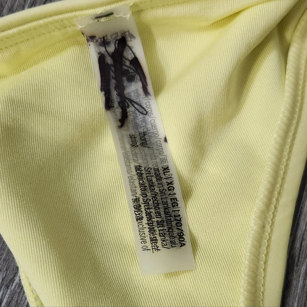 New!Pink x Frankies Bikini Popcorn Yellow Thong Rosemary Itsy‎ Bikini Bottoms
